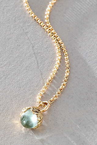 Женское колье Siri Hansdotter Hansdotter Spero Gold and Aquamarine, цвет: Золотой / Аквамарин — фото 4
