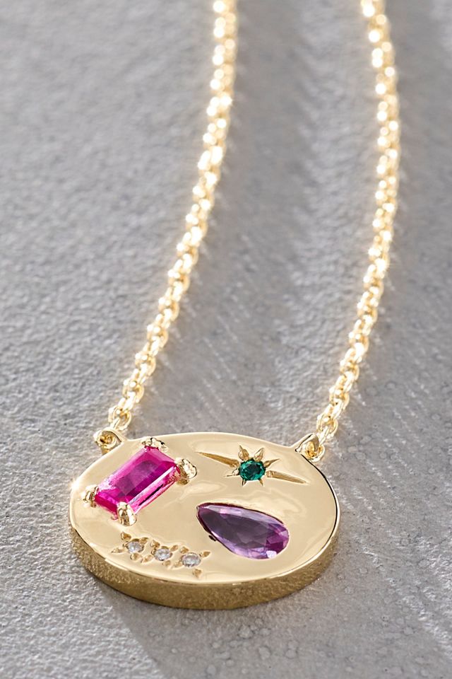 Scosha Pink Night Market Signet Necklace #1