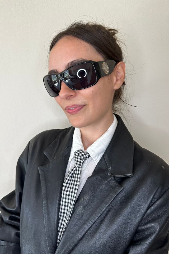 Medusa Monogram Versace Black Wrap Sunglasses Selected by Picky Jane #1