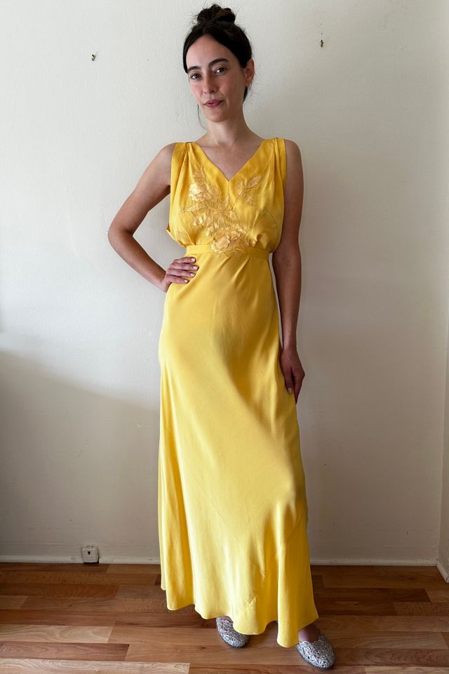Marigold Vintage 1930s Award Show Worthy Bias Gown Selected by Picky Jane #1