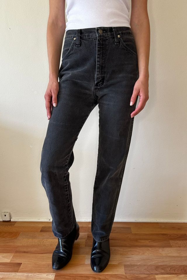 Perfectly Worn Black Straignt Leg Vintage Wrangler Jeans Selected by Picky Jane #2
