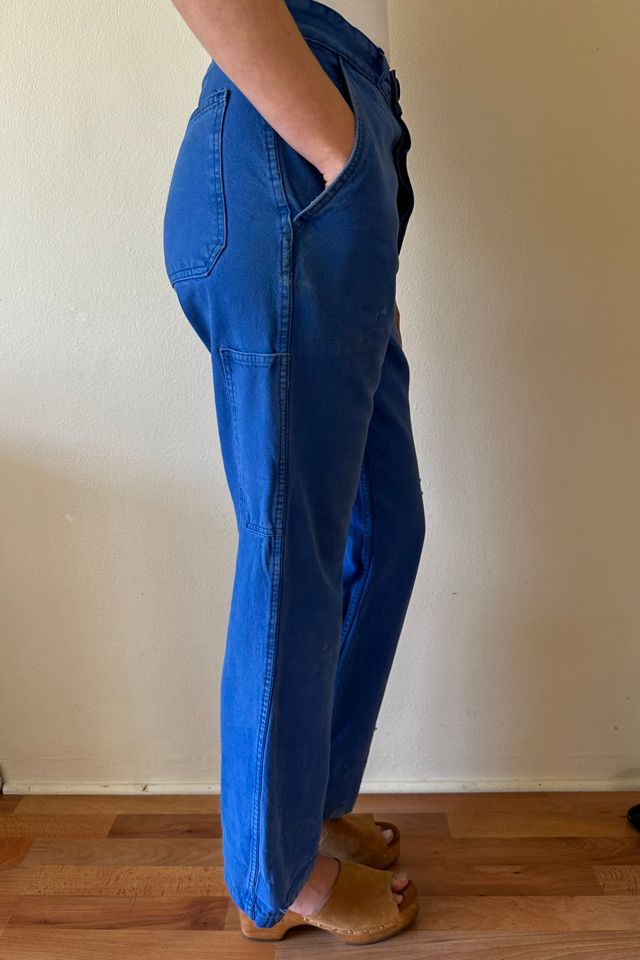 Fabulous Blue Cotton Vintage Distress Workwear Pants Selected by Picky Jane #2
