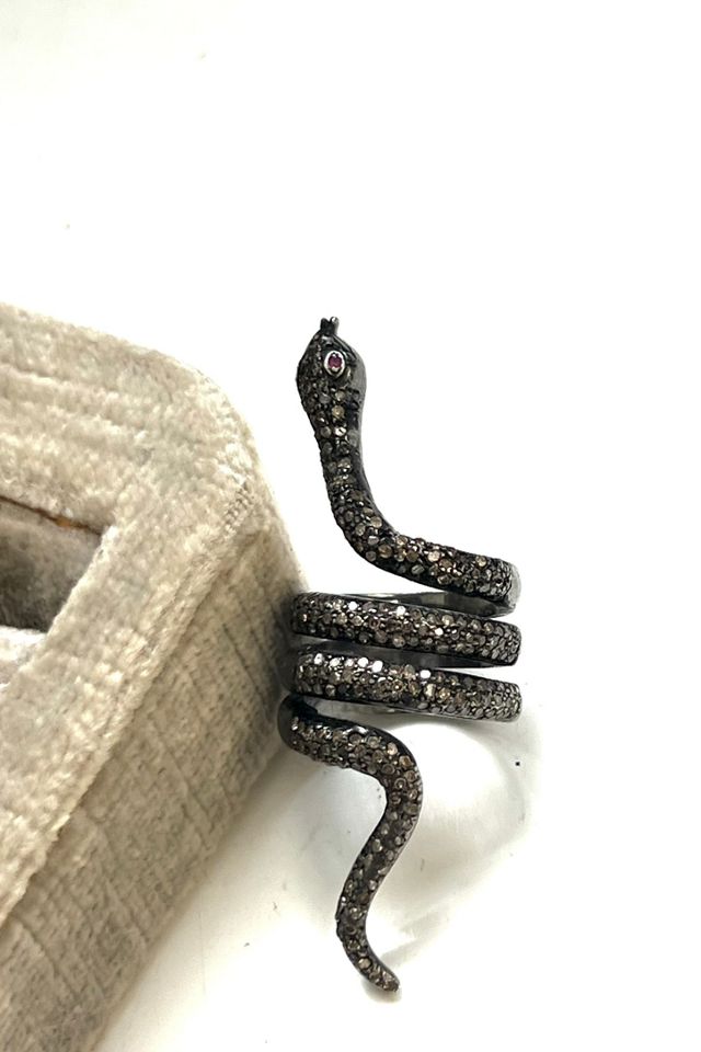 Vintage Sterling Silver Snake Ring  Selected by Anna Corinna #1