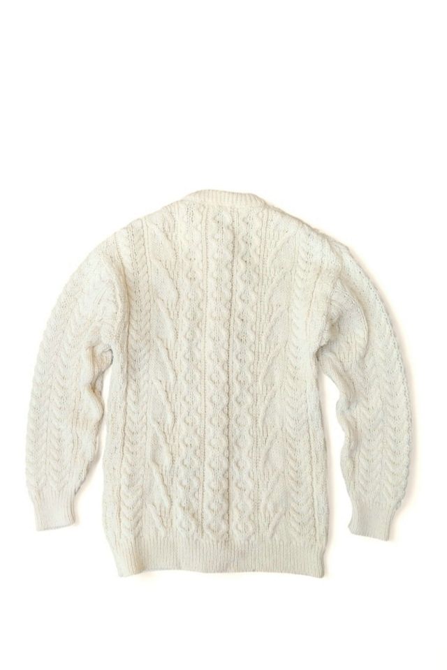 Vintage British Wool Cable Knit Cardigan Selected by Garbage Soup #3