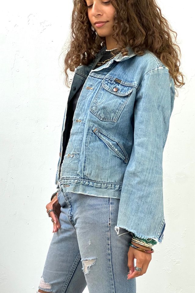 Vintage Wrangler Worn Torn Jean Jacket Selected by Anna Corinna #1
