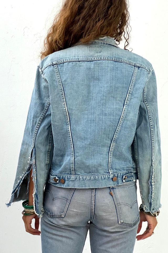 Vintage Wrangler Worn Torn Jean Jacket Selected by Anna Corinna #2