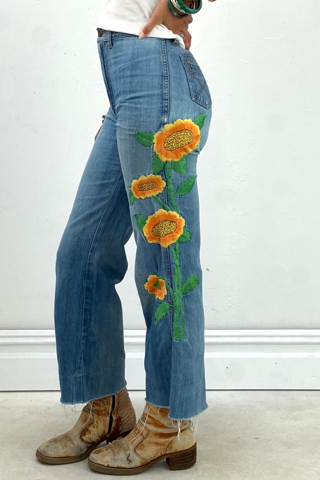 Vintage Embroidered Flare Jeans Selected by Anna Corinna #3
