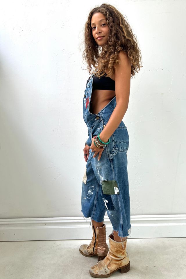 Vintage Patched Up Overall Shorts Selected by Anna Corinna #1