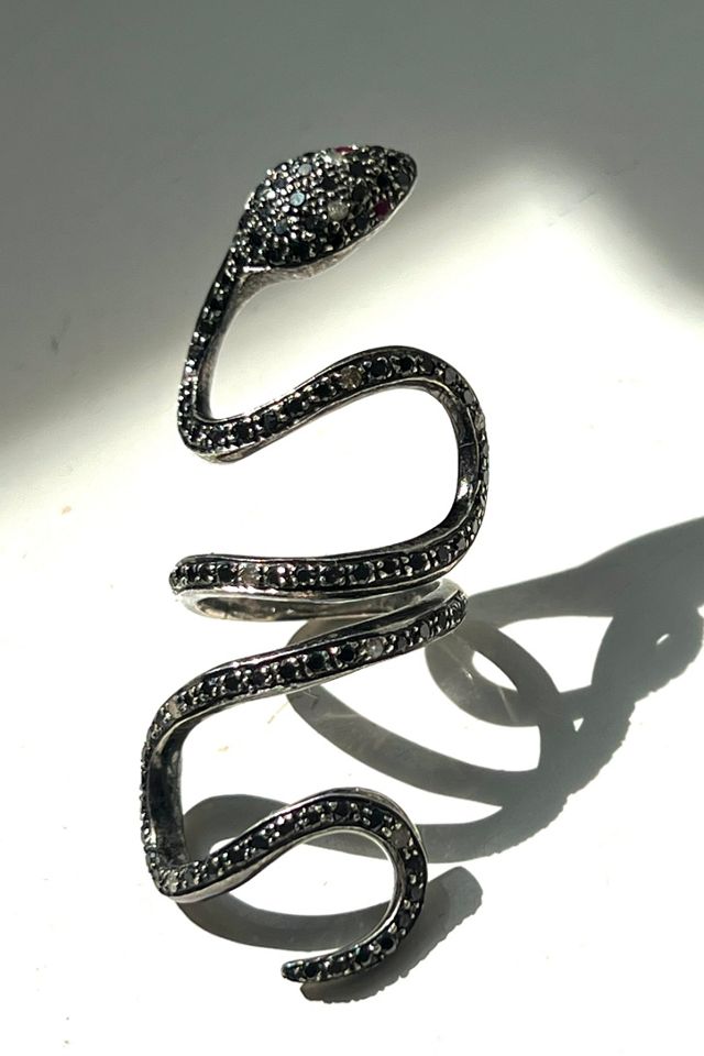 Vintage Sterling Silver Maxi Snake Ring  Selected by Anna Corinna #2