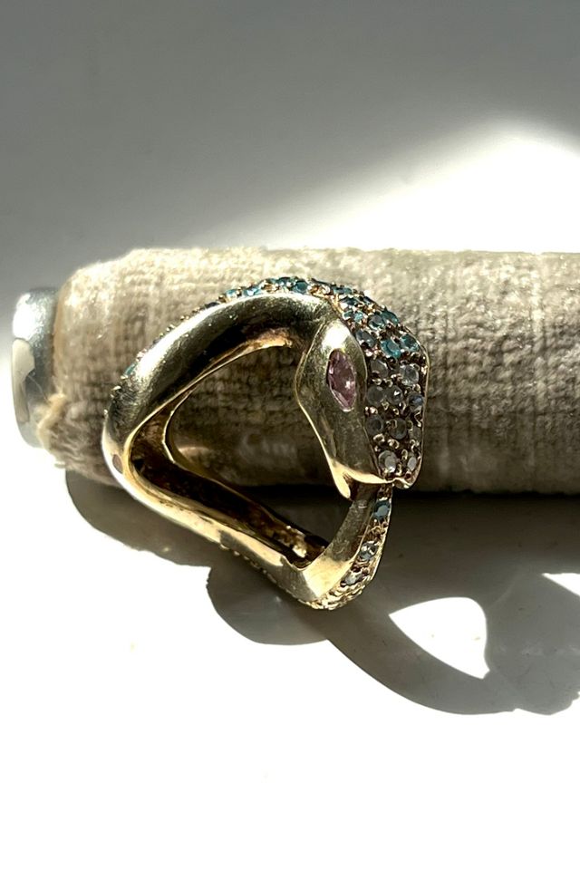 Vintage Sterling Silver Vermaille Snake Ring  Selected by Anna Corinna #1