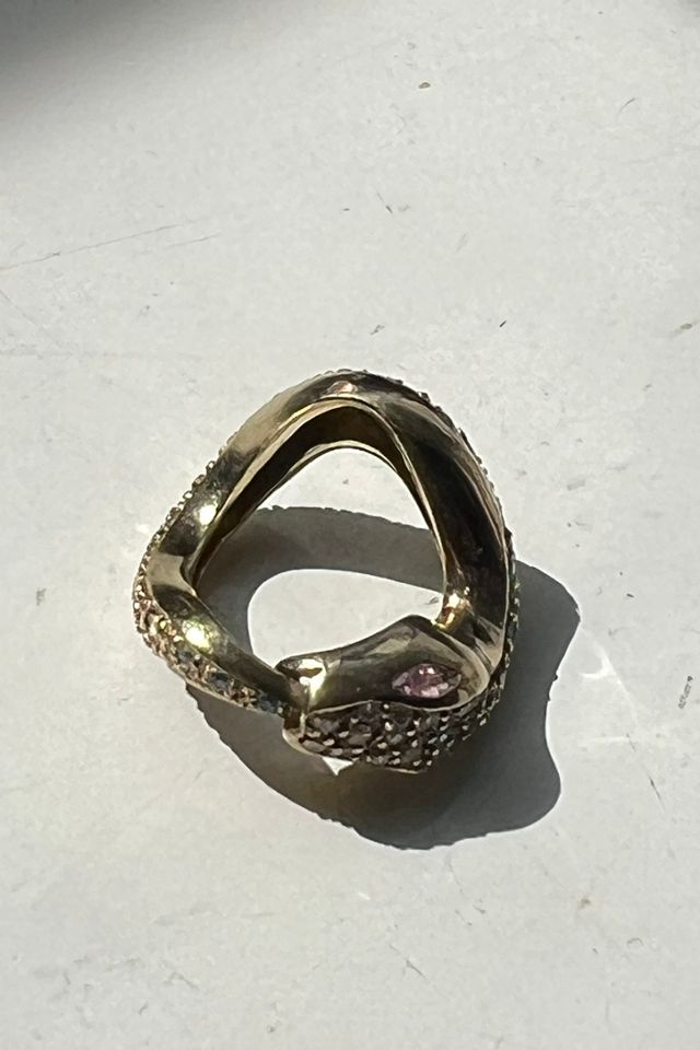 Vintage Sterling Silver Vermaille Snake Ring  Selected by Anna Corinna #2