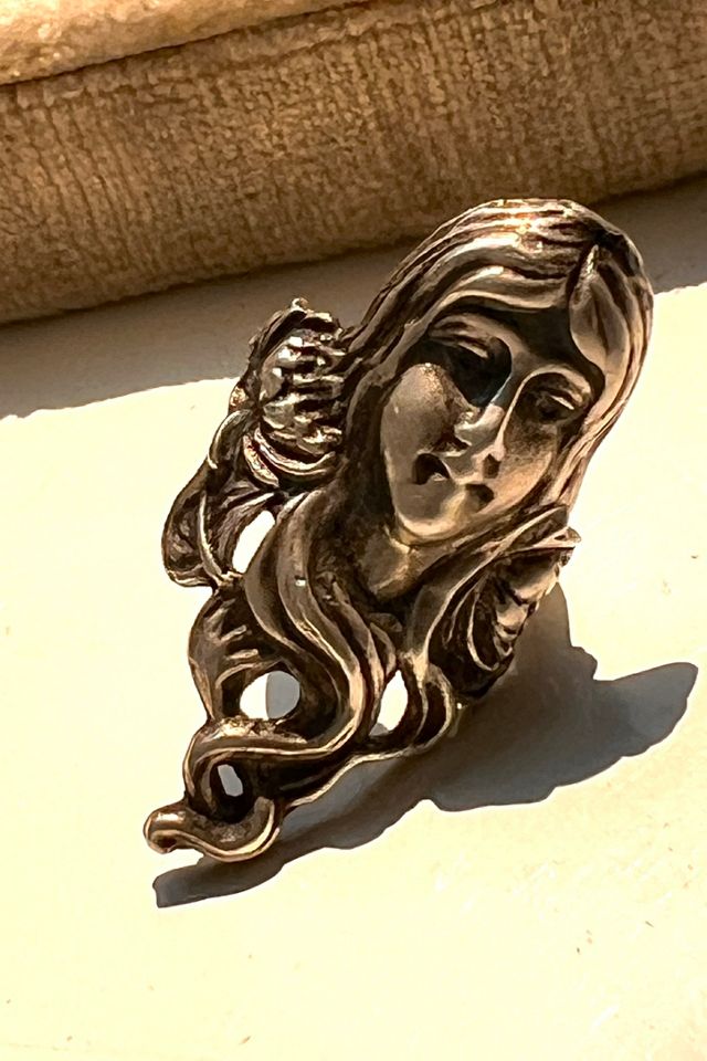 Vintage Sterling Silver Nouveau Woman Ring  Selected by Anna Corinna #2
