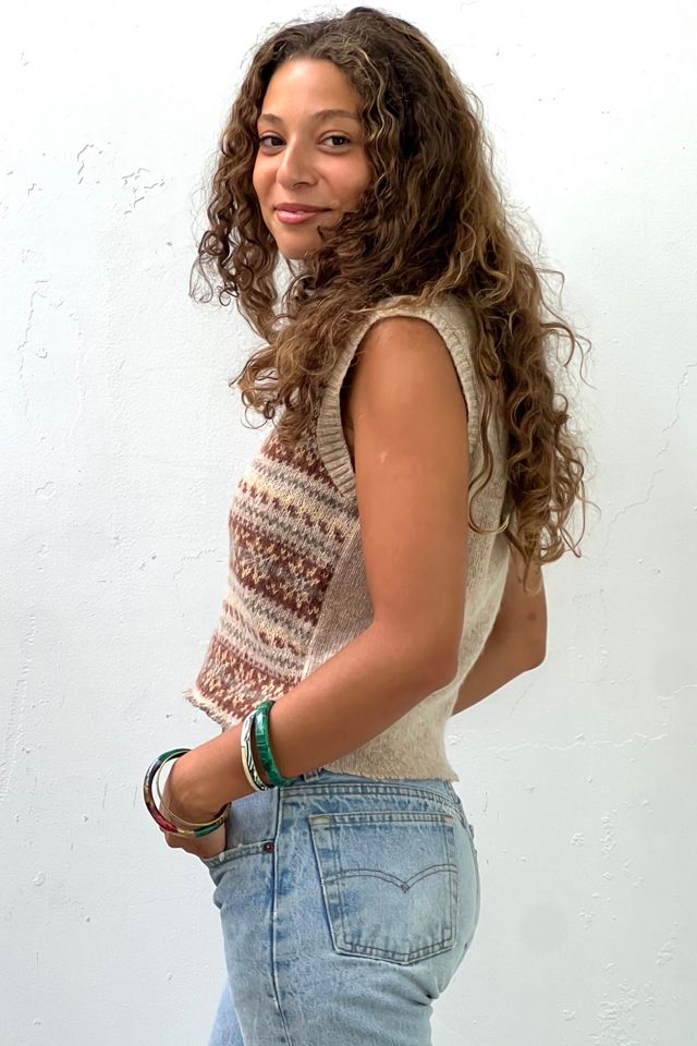 Vintage Wool Cropped Sweater Vest Selected by Anna Corinna #1
