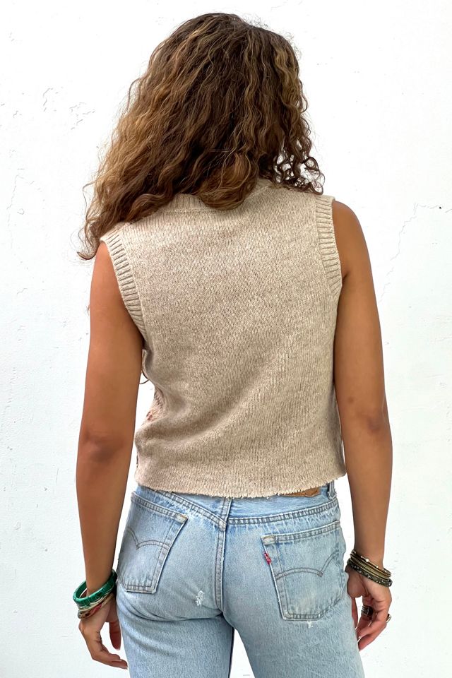 Vintage Wool Cropped Sweater Vest Selected by Anna Corinna #2