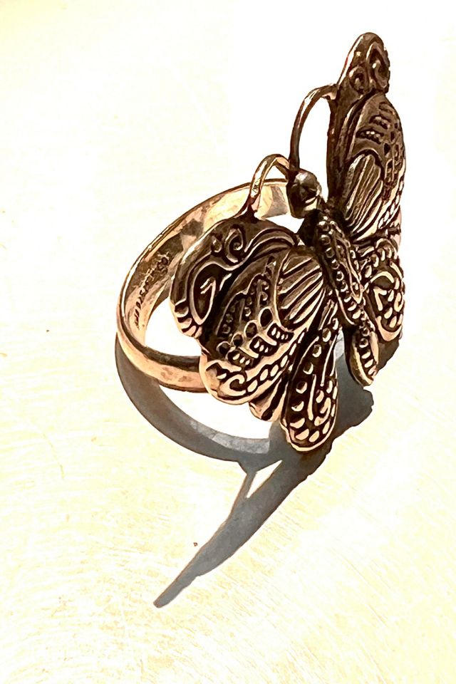 Vintage Sterling Silver Butterfly Ring  Selected by Anna Corinna #2