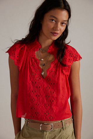 Женская блузка FP One Sigrid Blouse, цвет: Красный — фото 3