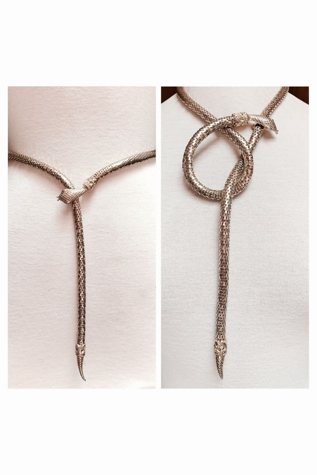 Vintage Whiting + Davis Silver Mesh Snake Necklace or Belt Selected by Lux Revival #1