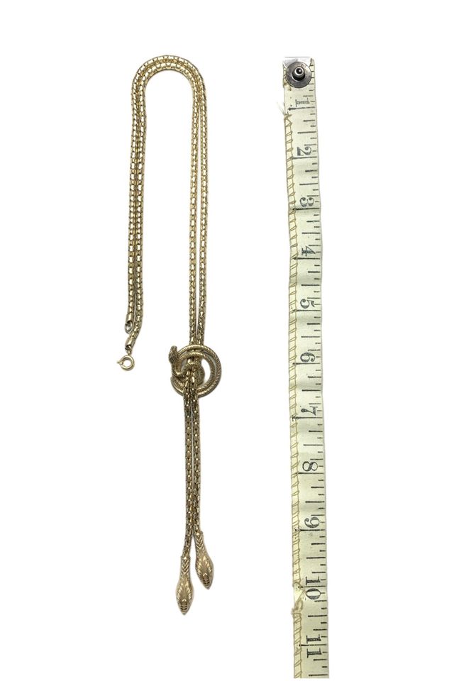 Art Deco Triple Snake Lariat Necklace Selected by Lux Revival #3