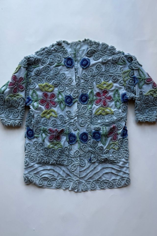 Chenille Open Front Coat Selected by Wax Plant #3