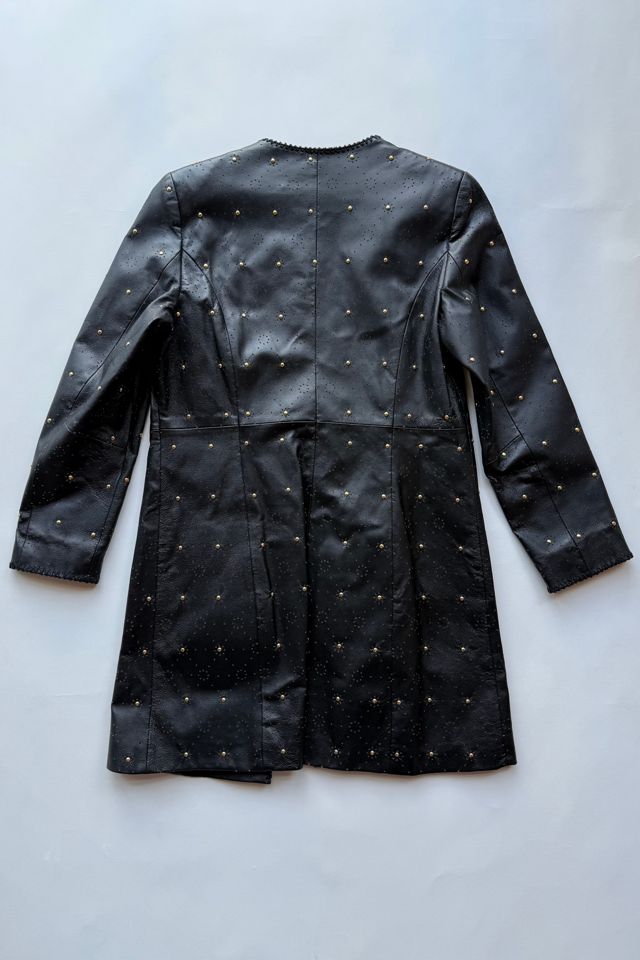 Gold Studded Leather Coat Selected by Wax Plant #3