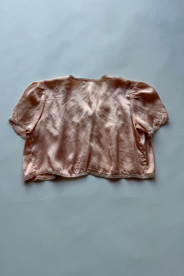 1930's Peachy Silk Bed Jacket Selected by Wax Plant #3