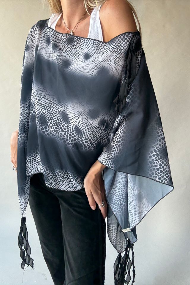 Y2k Silk Poncho Selected by Wax Plant #1
