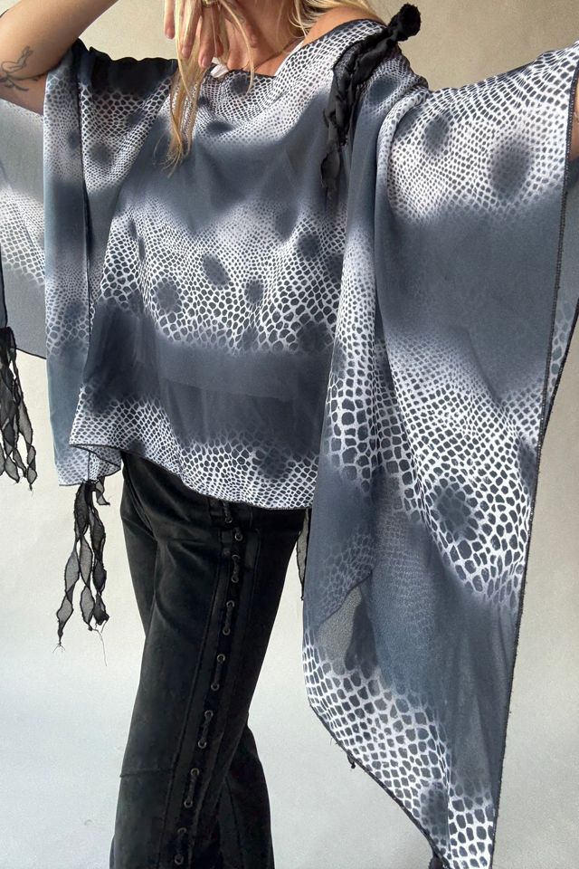 Y2k Silk Poncho Selected by Wax Plant #2