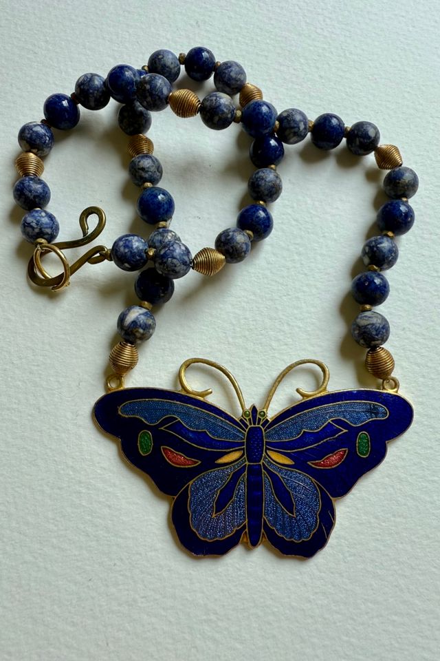 Blue Butterfly Necklace Selected by Wax Plant