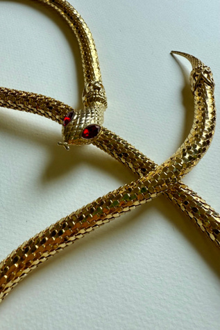 Vintage Gold Snake Belt Necklace Selected by Wax Plant