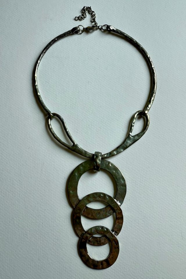 Hammered Silver Necklace Selected by Wax Plant #1
