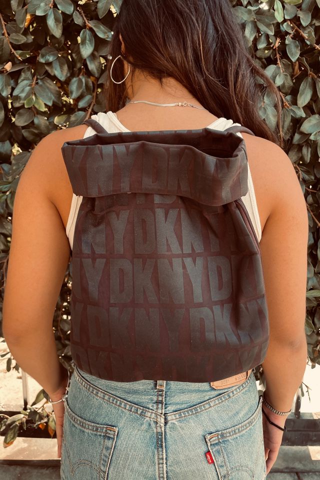 Vintage 1990's DKNY Brown Backpack Selected by FernMercantile #1