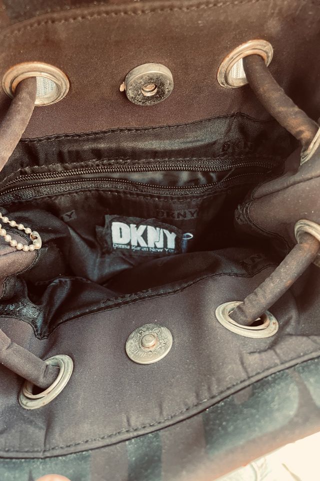 Vintage 1990's DKNY Brown Backpack Selected by FernMercantile #3