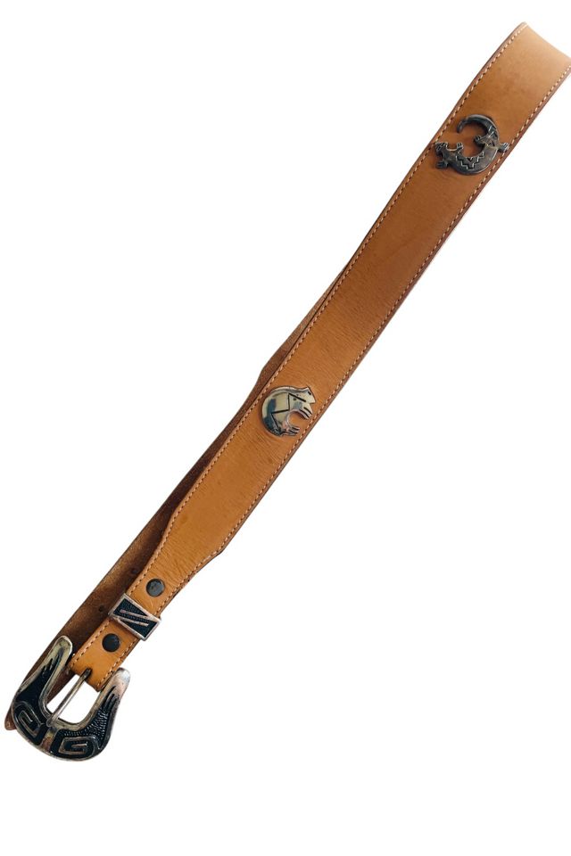 Vintage Leather Belt with Southwestern Animals Selected by FernMercantile #1