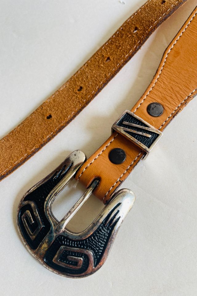 Vintage Leather Belt with Southwestern Animals Selected by FernMercantile #2