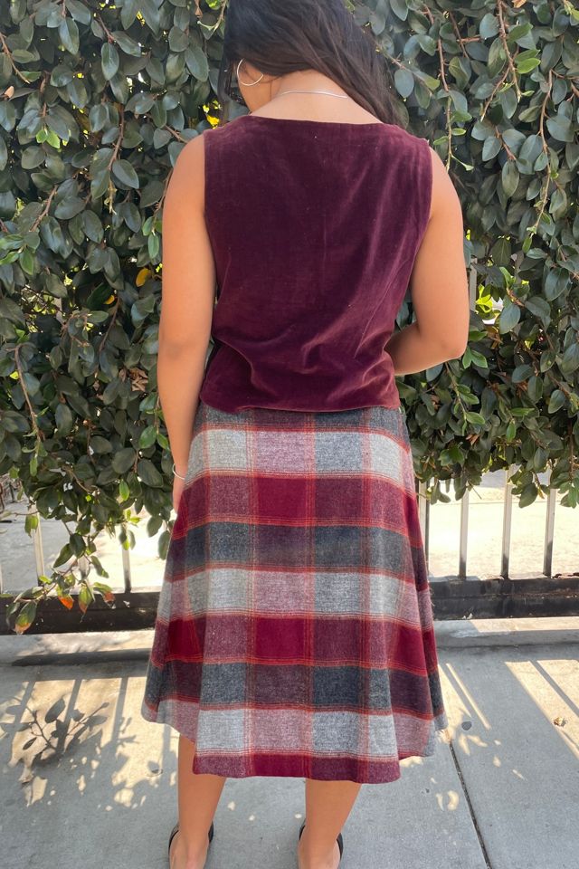 Vintage  Plaid A-Line Skirt Selected by FernMercantile #2