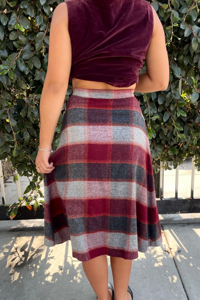Vintage  Plaid A-Line Skirt Selected by FernMercantile #3