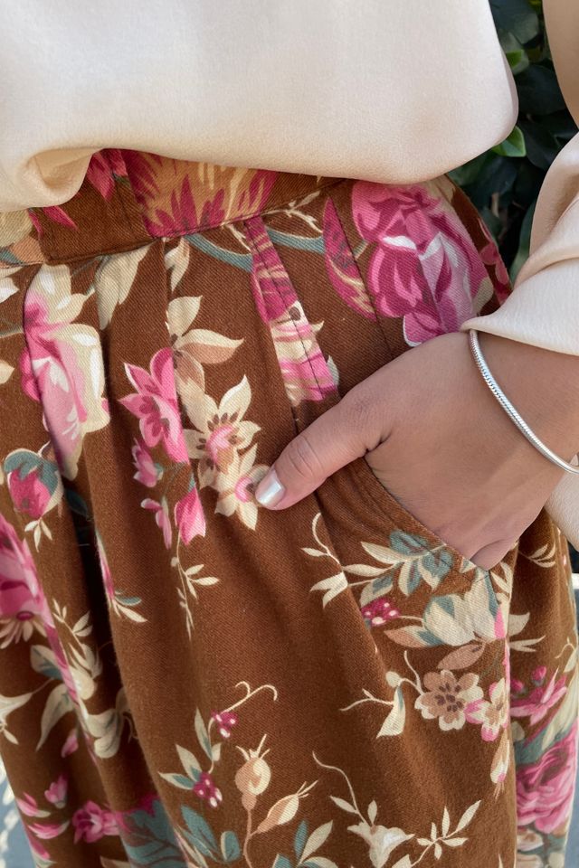 Vintage 1980s Ralph Lauren Prairie Floral Skirt Selected by FernMercantile #1