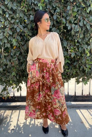 Vintage 1980s Ralph Lauren Prairie Floral Skirt Selected by FernMercantile