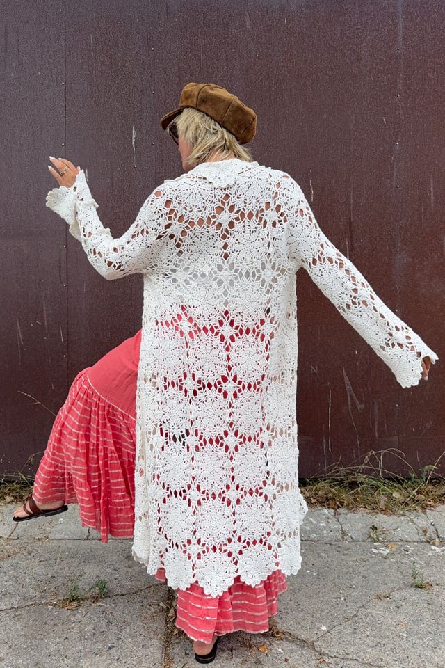 Vintage 1970s Crochet Duster Selected by Kikos Kloset #3