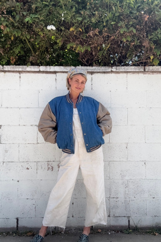 Vintage 1990s Denim Bomber Jacket Selected by Kikos Kloset