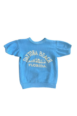 Vintage 1960s Daytona Beach Florida Short Sleeve Sweatshirt  Selected By Vintage Warrior