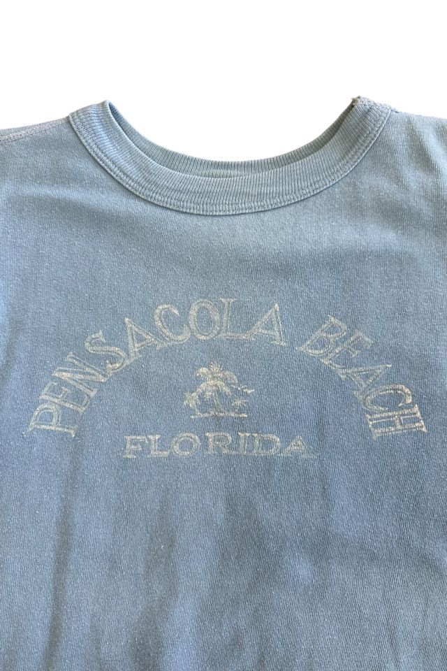 Vintage 1960s Pensacola Beach Short Sleeve Sweatshirt Selected By Vintage Warrior #1