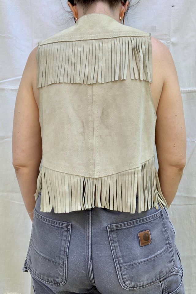 Vintage Distressed Suede Fringe Vest Selected by SharpLilTeeth #2