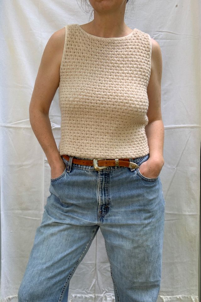 Vintage 1960s Textured Knit Tank Selected by SharpLilTeeth #1