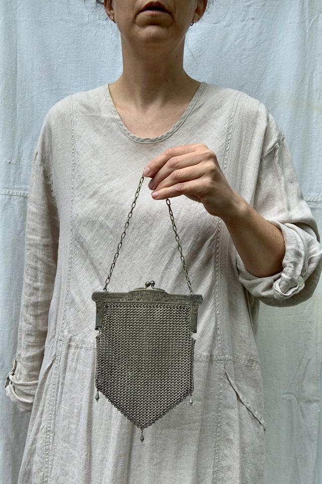 Antique Chainmail German Silver Evening Bag Selected by SharpLilTeeth #1