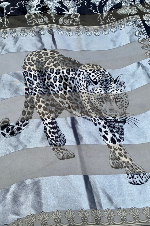 Vintage 1980s Giant Baroque Leopard Scarf Selected by SharpLilTeeth #1