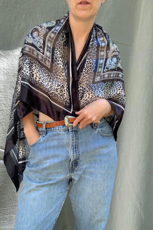 Vintage 1980s Giant Baroque Leopard Scarf Selected by SharpLilTeeth #3