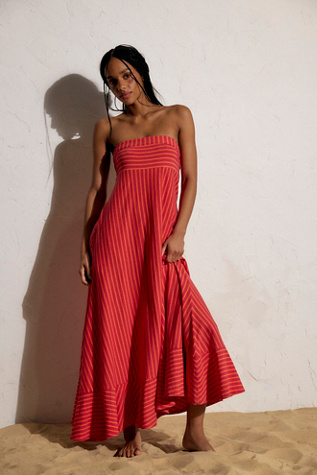 strapless open back dress Blue Suit & Medium Red Tie | Suits for Weddings