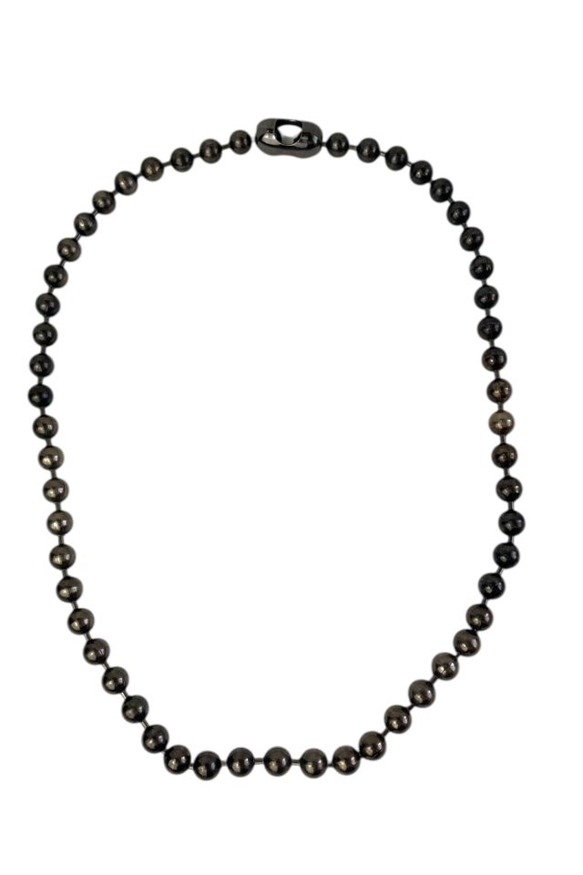 Vintage Gunmetal Ball Chain Necklace Selected By Ankh By Racquel