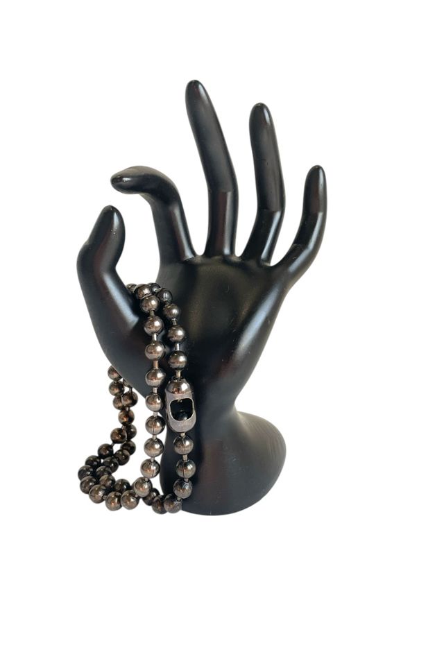 Vintage Gunmetal Ball Chain Necklace Selected By Ankh By Racquel #1